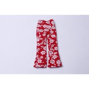 70s Barbie, Red, Bright, Pants, White Flowers, Doll Clothing, Fashion, Doll